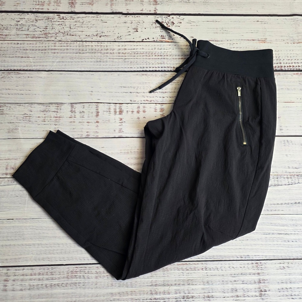 Athleta Trekkie Mid Rise Legacy Jogger Black Pants 405726 2P Petite 26" Inseam